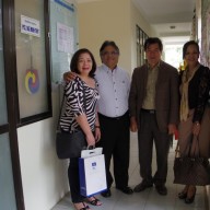 Mr. and Mrs. Sanvictores outside the JAV office with former JAV President Dr. Nguyen Ngoc Binh and current President Dr. Ngo Minh Thuy.