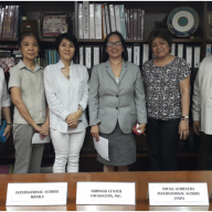 L-R: Mrs. Marilen Laurel-Loinaz (PJFF), Ms. Beatriz P. Mojica (NCF), Ms. Naomi Mes, Ms. Estrella Chan (UMak), Mrs. Edna Ocampo (YAIS) and Mr. Philip Sanvictores (PIJLC-NCF)