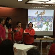 The February and March Celebrants blowing the candles.
L-R: Mrs. Victoria A. Aoki, Mrs. Atsuko Kikuchi, Mrs. Haruko Murakami and Mrs. Bernadette A. Sanvictores