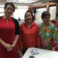 L-R: Dra. Nora A. Torres, Mrs. Bernadette A. Sanvictorres and Mrs. Alice T. Guerrero