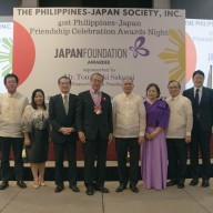 Mr. Tomoyuki Sakurai with Heads of the affiliated organizations of the Philippines Japan Society